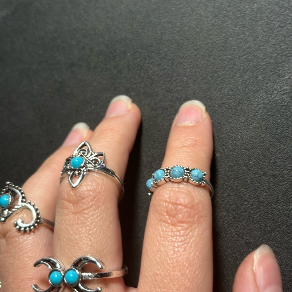 Turquoise ring set - Picture 3 of 4